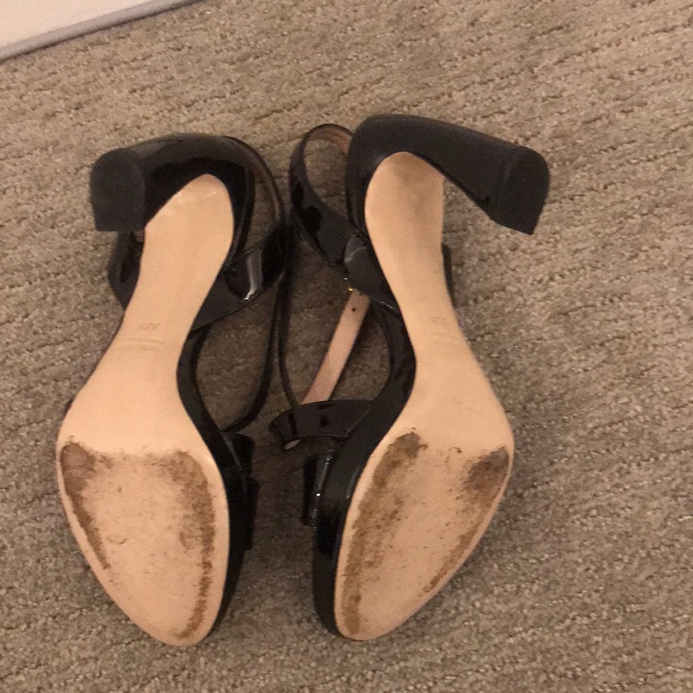 Miu Miu Vernice Strappy High Heel Sandals 38 1/2 Women Black Patent Leather - Picture 4 of 8